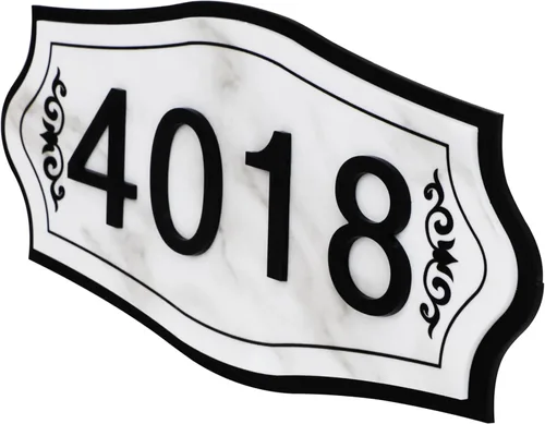 Miniatura 2 de GREUS Letrero personalizado con número de casa, placa de dirección personalizada, pizarra para interiores y exteriores, letreros decorativos