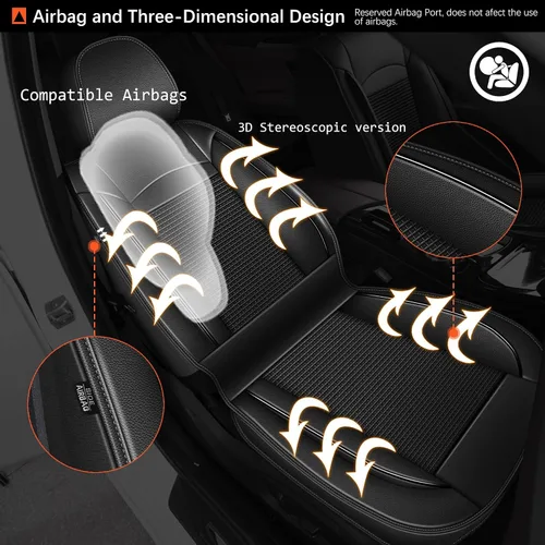 Miniatura 3 de DISUTOGO Fundas de asiento para Nissan Rogue 2009-2024 2025 2026: juego completo de 5 asientos de asiento de automóvil, funda de cuero de seda