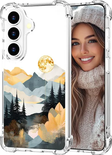 Miniatura 125 de Hungo Funda compatible con Samsung Galaxy S23 con diseño floral y bonito diseño transparente, femenino para mujeres y niñas, con hermoso clavel