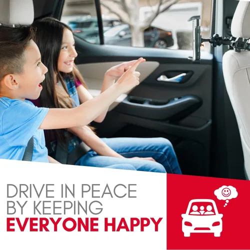 Miniatura 7 de Macally Soporte para reposacabezas de automóvil, esenciales para viaje por carretera, para niños, soporte para tablet de asiento trasero
