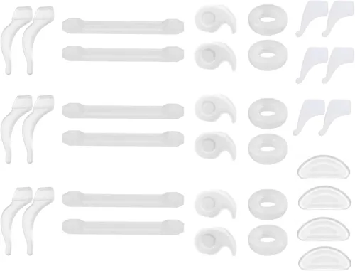 34 retenedores de lentes de silicona, soportes para patillas para gafas, protectores antideslizantes, tapones para lentes que se mantienen en su