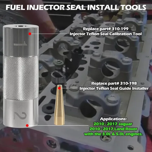 Miniatura 2 de Las herramientas de instalación del sello del inyector de combustible se adaptan a los motores de gasolina Land Rover Jaguar 3.0L y 5.0L, reemplazar