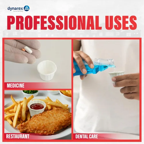 Miniatura 6 de Dynarex Vasos de Papel para Medicina - Vasos Desechables Souffle de 1 oz para Píldoras y Medicamentos - Vasos de Papel Pequeños con Bordes