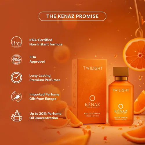 Miniatura 7 de Crepúsculo Fragancia unisex Perfume para hombre y mujer Nota superior cítrica Paquete de 3.4 fl oz 3.4 onzas Fragancia floral y afrutada