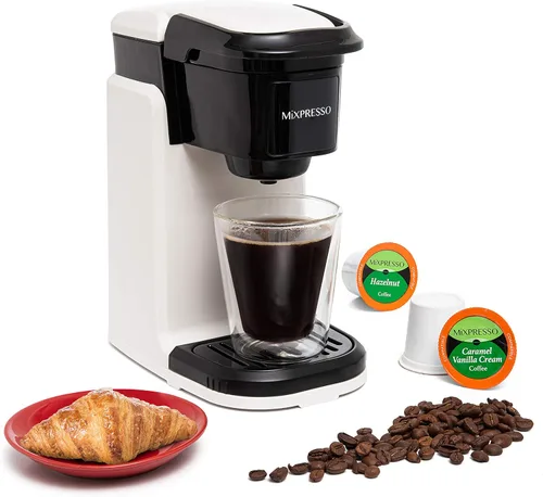 Miniatura 11 de Mixpresso Cafetera de una sola taza, cafetera personal de una sola porción, compatible con cápsulas individuales, tecnología de preparación rápida