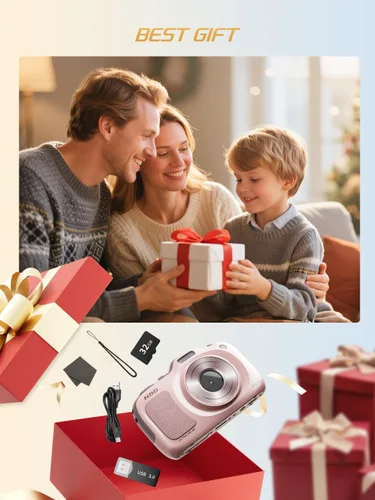 Miniatura 9 de NBD Cámaras digitales de 64 MP para fotografía, cámara de punto y disparo 4K, cámaras de viaje compactas con zoom 16X, cámara