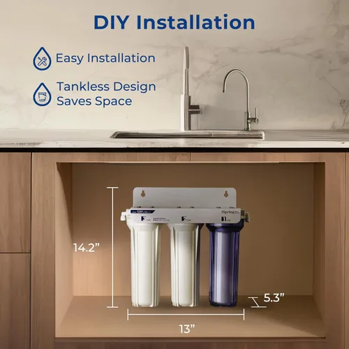 Miniatura 5 de iSpring US31-PF Sistema Clásico de Filtración de Agua Bajo Fregadero de 3 Etapas para Beber, Reducción de PFAS Testada por SGS, Filtro de Agua Bajo