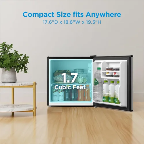 Miniatura 22 de Midea MERM33S1AST - Mini nevera compacta de 3.3 pies cúbicos con luz interna, termostato ajustable, puerta reversible, bajo ruido para dormitorio