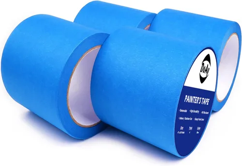 Miniatura 11 de Cinta de Pintor Azul 1/4 Pulgadas x 30 Yardas - Uso en Múltiples Superficies - 120 Yardas Total - 4 Rollos