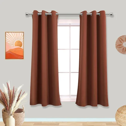 Miniatura 68 de Mrs.Naturall Cortinas Azul Real para Dormitorio, Cortinas Opacas Cortas Medianas Azul Cobalto para Cocina Decoración de Habitación de Adolescentes