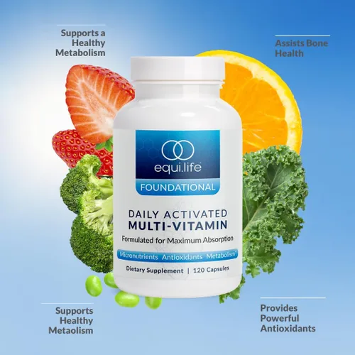 Miniatura 3 de Equilife Multivitamínico activado diariamente para mujeres y hombres. Vitaminas B metiladas, 21 vitaminas clave, minerales y mezcla de antioxidantes