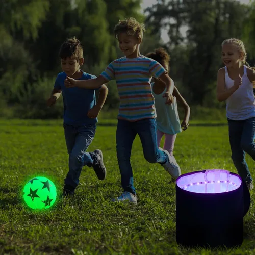 Miniatura 7 de Hiboom Cargador de luz UV, bolsa de recarga LED grande para brillar en la oscuridad, Kickball Dodgeball fútbol, fútbol, baloncesto, voleibol