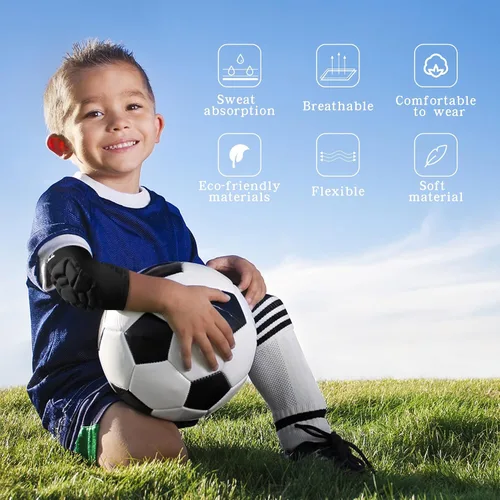 Miniatura 5 de ONTYZZ 1 par de coderas para niños, coderas, calentadores de brazos de baloncesto, manga protectora para disparos para fútbol, baloncesto, voleibol