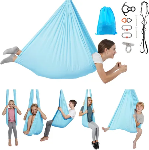 VEVOR Aerial Silk & Yoga Swing, Aerial Yoga Hammock Kit with 100gsm Nylon Fabric, Full Rigging Hardware & Easy Set-up Guide, Antigravity Flying for