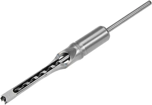 uxcell Broca de agujero cuadrado, herramienta eléctrica de mortaja de cincel hueco de acero de alto carbono de 5/16 "para carpintería