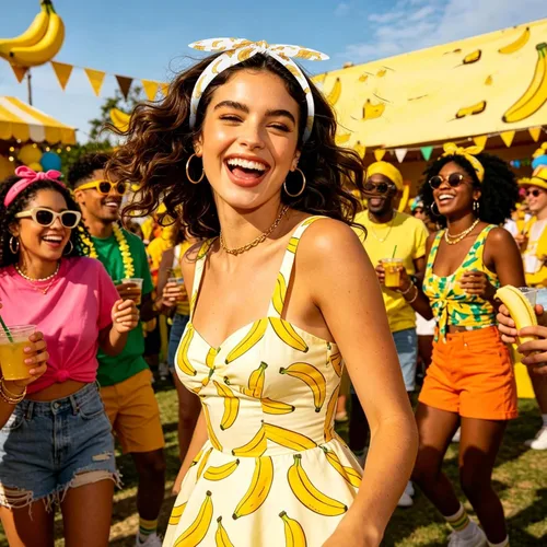 Miniatura 4 de Jaciya Diademas de lazo para mujer, lindas diademas anudadas, accesorios para el cabello (banana)