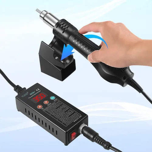 Miniatura 3 de Estación de soldadura de aire caliente SMD soldador Rework Digital Display Heat Gun