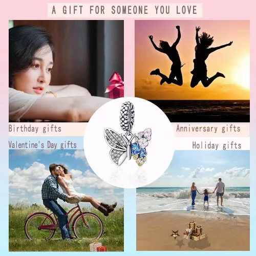 Miniatura 5 de Abalorios de plata de ley 925 para pulseras Pandora, regalos de joyería para mujer y niña.