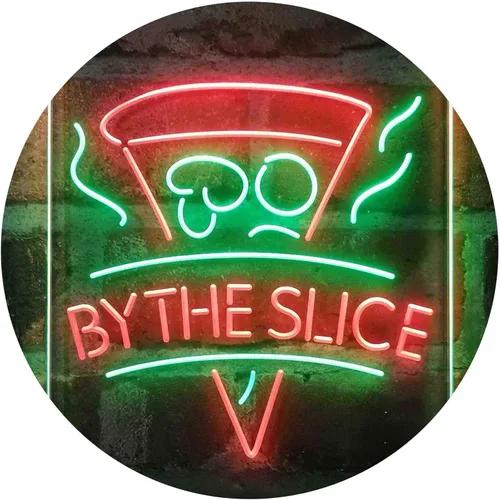 Miniatura 14 de ADVPRO Pizza by The Slice Café - Letrero de neón LED de doble color, azul y rojo, 8 x 12 pulgadas st6s23-i4145-br