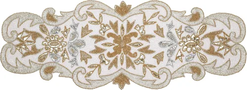Miniatura 13 de Camino de mesa con cuentas de hojas verdes de 36 pulgadas de largo - Hermoso, elegante y sofisticado corredor decorativo brillante perfecto