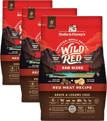 Miniatura 9 de Stella & Chewy's Wild Red Raw Blend Kibble - Croquetas de mezcla cruda – Alimento para perros revestido crudo liofilizado de primera calidad