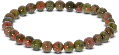 Miniatura 32 de Gem Avenue Handmade Round Bead Stretch Bracelet Unisex Natural Stone Beaded Jewelry for Men & Women, Elastic Wristband for Daily Wear