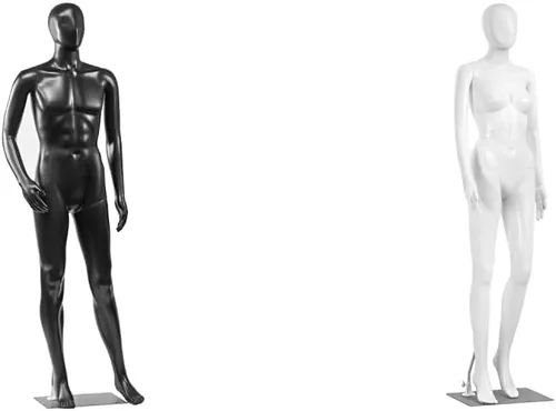 SereneLife Maniquíes ajustables masculinos y femeninos de cuerpo completo-73 y cuerpo-68.9 formas de vestido de hombre desmontables figura entera