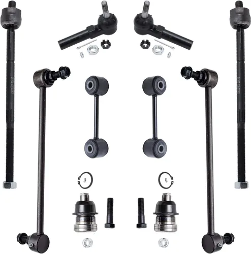 Miniatura 279 de Detroit Axle – Kit de suspensión delantera para Hyundai 2013-2018 Santa Fe 2 enlaces de barra de estabilizador 4 varillas de amarre interiores