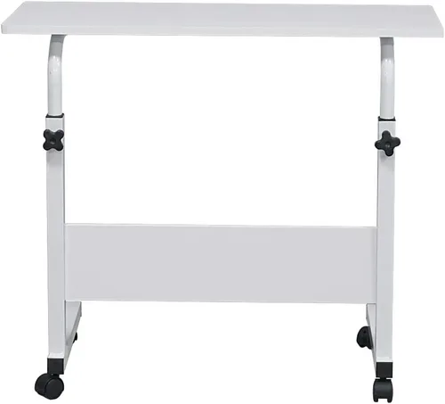 Miniatura 7 de Mesa auxiliar con ruedas, mesa auxiliar de aperitivos con ruedas, mesa auxiliar móvil de altura ajustable, estación de trabajo portátil, mesa