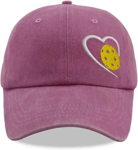 Miniatura 2 de Regalos de pickleball de corazón para mujeres y hombres, gorra de béisbol de algodón bordada responsablemente ajustable