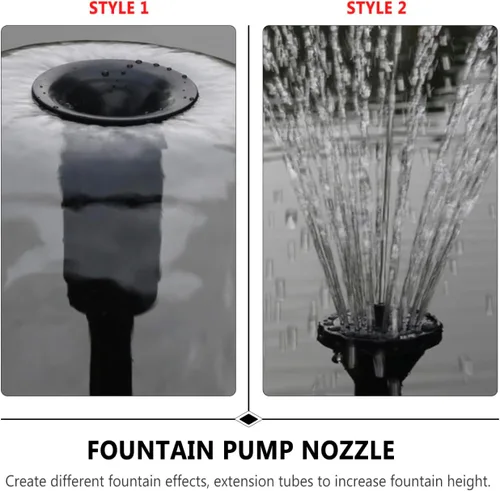 Miniatura 5 de Yardwe Cabezal rociador de hongos para bomba de fuente, boquilla sumergible de fuente de 5.9 pulgadas para acuario, estanque, piscina, jardín