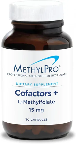 MethylPro Cofactors + L-metilfolato de 15 mg - Apoya una mentalidad saludable - Vitaminas B6, B12 y magnesio - Folato activo para apoyo de