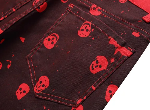 Miniatura 8 de Jeans estampados para hombre Jeans de primera calidad para hombre Slim Fit Pantalones de mezclilla elásticos ajustados para hombre