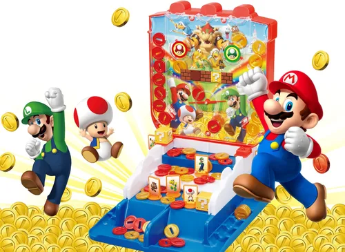 Miniatura 7 de Juego de monedas de la suerte de Super Mario de EPOCH Games - Juego de habilidad y acción de mesa para 1-2 jugadores - ¡Recoge monedas, gana premios