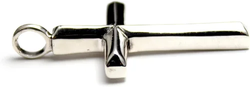 Miniatura 3 de COSUMOSU Collar con dije de cruz de plata de ley 925 para hombres y mujeres