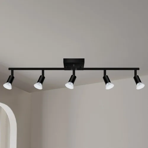 Miniatura 10 de BoostArea Kit de iluminación de pista de 2 luces, iluminación de pista LED con zócalo GU10, cabezales de luz flexiblemente giratorios, modernas