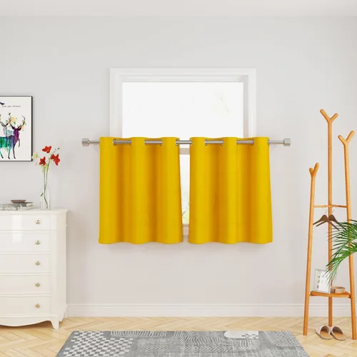 Miniatura 65 de UPOPO Cortinas de niveles de cocina negras de privacidad de lino texturizado de 24 pulgadas de largo, cortinas de café sobre el fregadero, cortinas