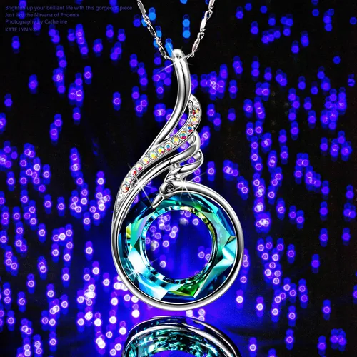 Miniatura 3 de Kate Lynn Rise From the Ashes Sterling Silver Phoenix Necklaces for Women, 17.8"+2.0" Necklace, Packaged with Jewelry Box, Mother's Day Gift