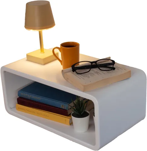 Miniatura 17 de Mesita de Noche Flotante de Madera, Mesa de Noche, Estantería de Noche, Hecho a Mano, Estante de Noche Montado en la Pared, Estilo Minimalista