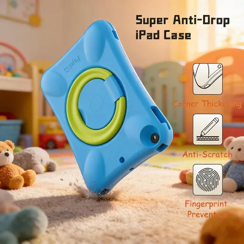 Miniatura 2 de Funda EVA anticaídas 9.7 para iPad, compatible con iPad 5ª/6ª/Air/Air2, con soporte ajustable, proporciona una protección completa de 360 grados