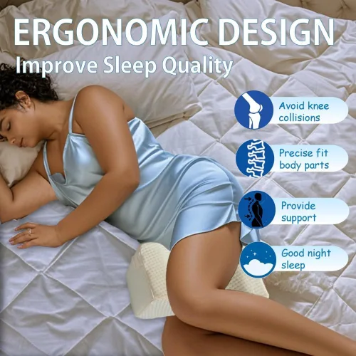 Miniatura 8 de Almohada de piernas de talla grande para dormir de lado, almohada extra grande de alineación de columna vertebral, almohada para dormir de lado