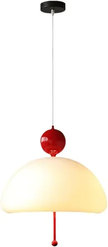 Miniatura 5 de Luces colgantes de metal con cúpula nórdica, moderna lámpara colgante de vidrio de leche, cable ajustable E14/E12 para cocina, isla de comedor, sala