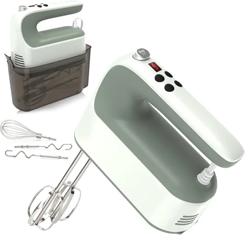 Miniatura 13 de Yomelo Batidora de mano digital de 9 velocidades, potente motor de CC de 400 W, batidora de mano eléctrica de mano con estuche de almacenamiento a
