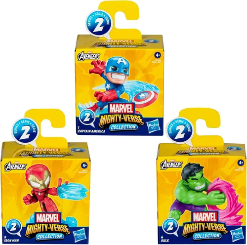 Miniatura 3 de Marvel Avengers Mighty-Verse Colección Serie 1 Multipack, Juego de figuras de acción coleccionables a escala de 6.35 cm (2.5 pulgadas), juguetes