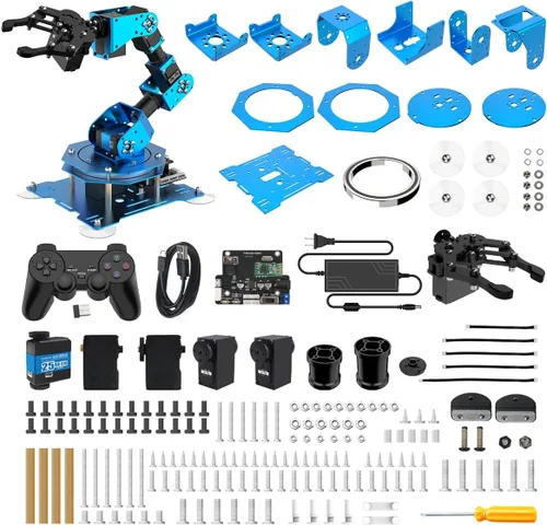 Miniatura 3 de LewanSoul Brazo robótico para programación de codificación Arduino 6DOF STEM Kit de brazo de robot de construcción educativo, brazo robótico