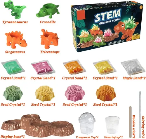 Miniatura 4 de Kit de cultivo de cristales para niños, kit experimental científico, juguetes STEM de descubrimiento para niños y niñas de 8 a 12 años, cultiva 4