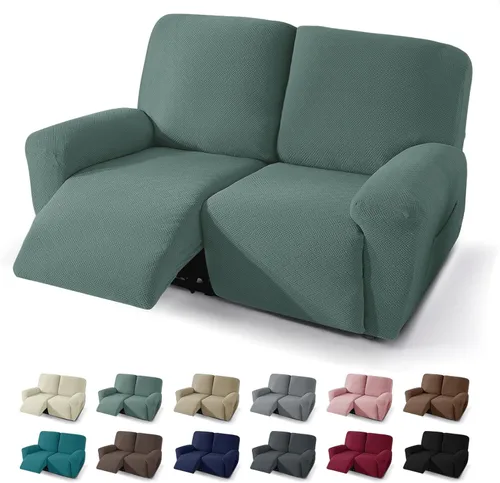 Miniatura 24 de JIVINER Fundas reclinables de gran tamaño de 3 piezas para sillón reclinable grande con bolsillos, tela jacquard elástica Lazy Boy funda para sofá