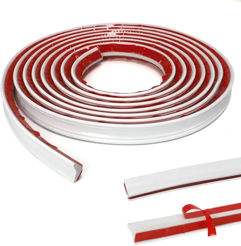 Miniatura 9 de Tira de Calafateo Flexible para Moldura de Pared, 1/2 pulgada x 10 pies, Tira Adhesiva Despegable para Decoración de Esquina de Pared, Techo, Borde