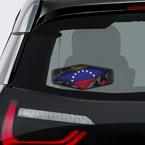 Makoroni - Calcomanía de bandera de Venezuela con la bandera del país del mundo - Adhesivo de pared para computadora portátil para automóvil, 3 x 8