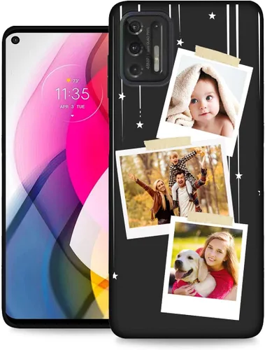 Miniatura 12 de Funda personalizada para Motorola Moto G Stylus 2020 con nombre de foto, texto y foto, GStylus personalizado -20 funda suave y fina (negro) de 6.4